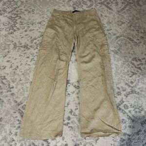 Lioness Carpenter Linen Cream Tan Pants Revolve Miami Summer Medium Wide Leg